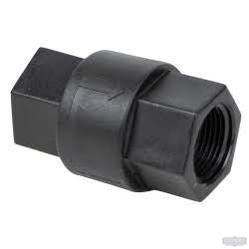 1/2" FNPT x 1/2" FNPT Series 685 Polypropylene Check Valve with FKM Seals, 1/3 PSI Cracking Pressure & Hastelloy Spring - Pressure Washing Skids