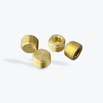 3/8" - 18 18 - 8 Brass Dry Seal Pipe Plugs - Pressure Washing Skids