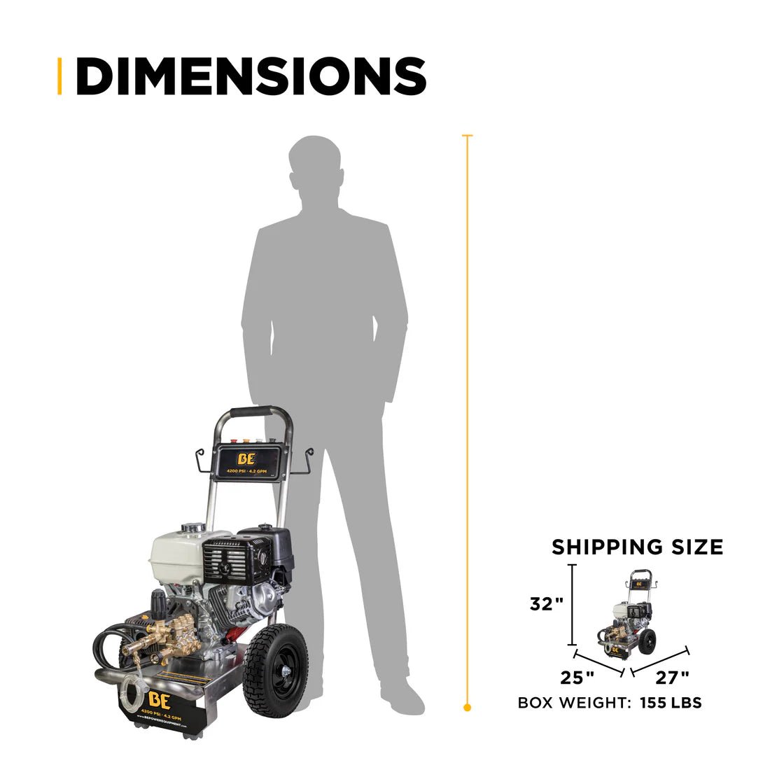 4,200 PSI 4.2 GPM Cold Water Gas Pressure Washer - B4213HSCS - Expert Power Wash