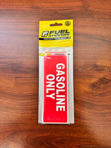 Heavy Duty Gasoline Only Stickers 10PK
