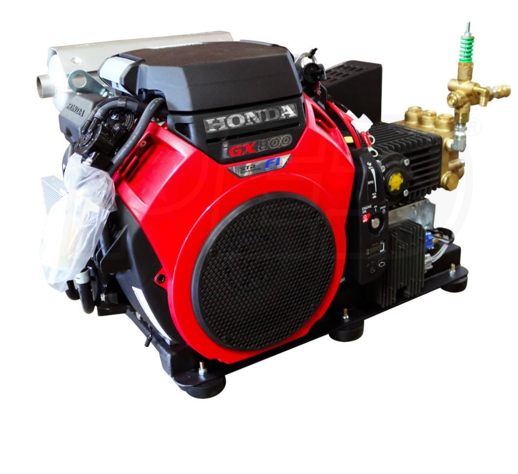 Honda 10 GPM 3000 PSI Belt - Drive Skid Pressure Washer w/ General Pump & Electric Start Honda IGX800 Engine CWF1027H - Expert Power Wash