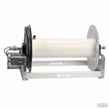 Kings 18" Aluminum Electric Hose Reel Stainless Steel Manifold - Pressure Washing Skids