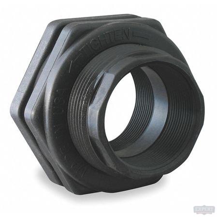 Polypropylene Bulkhead | 1/2" - 1.5' Sizes w/ EPDM Gasket - Pressure Washing Skids