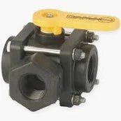 3/4" FPT 3 - Way Side Load Poly Ball Valve - Pressure Washing Skids