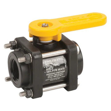 3/4" Polypropylene Full Port Ball Valve w/ 4 - Bolt Design - Pressure Washing Skids