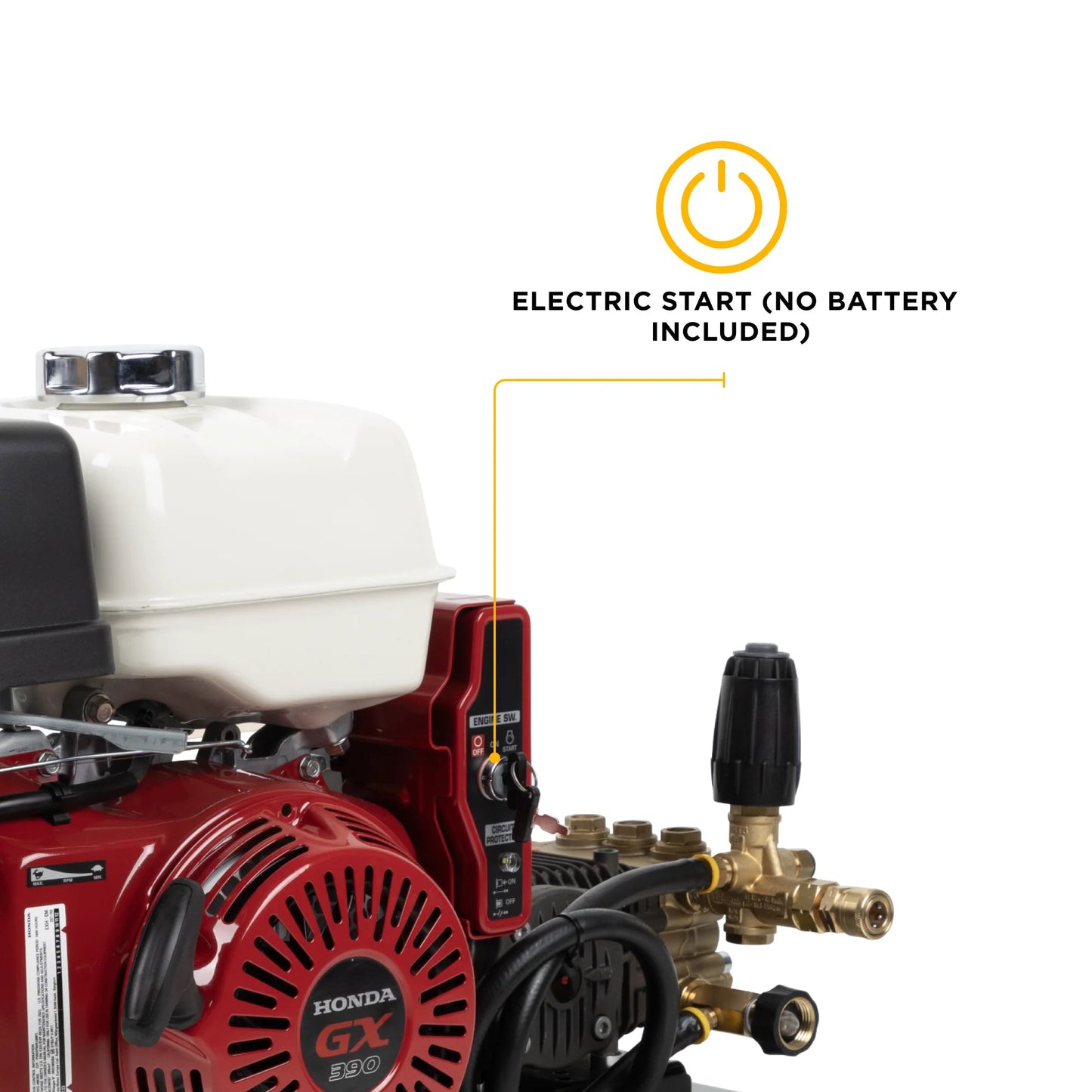 Honda GX390 3,200 PSI 5.2 GPM Cold Water Gas Pressure Washer Electric Start Belt Drive - Expert Power Wash
