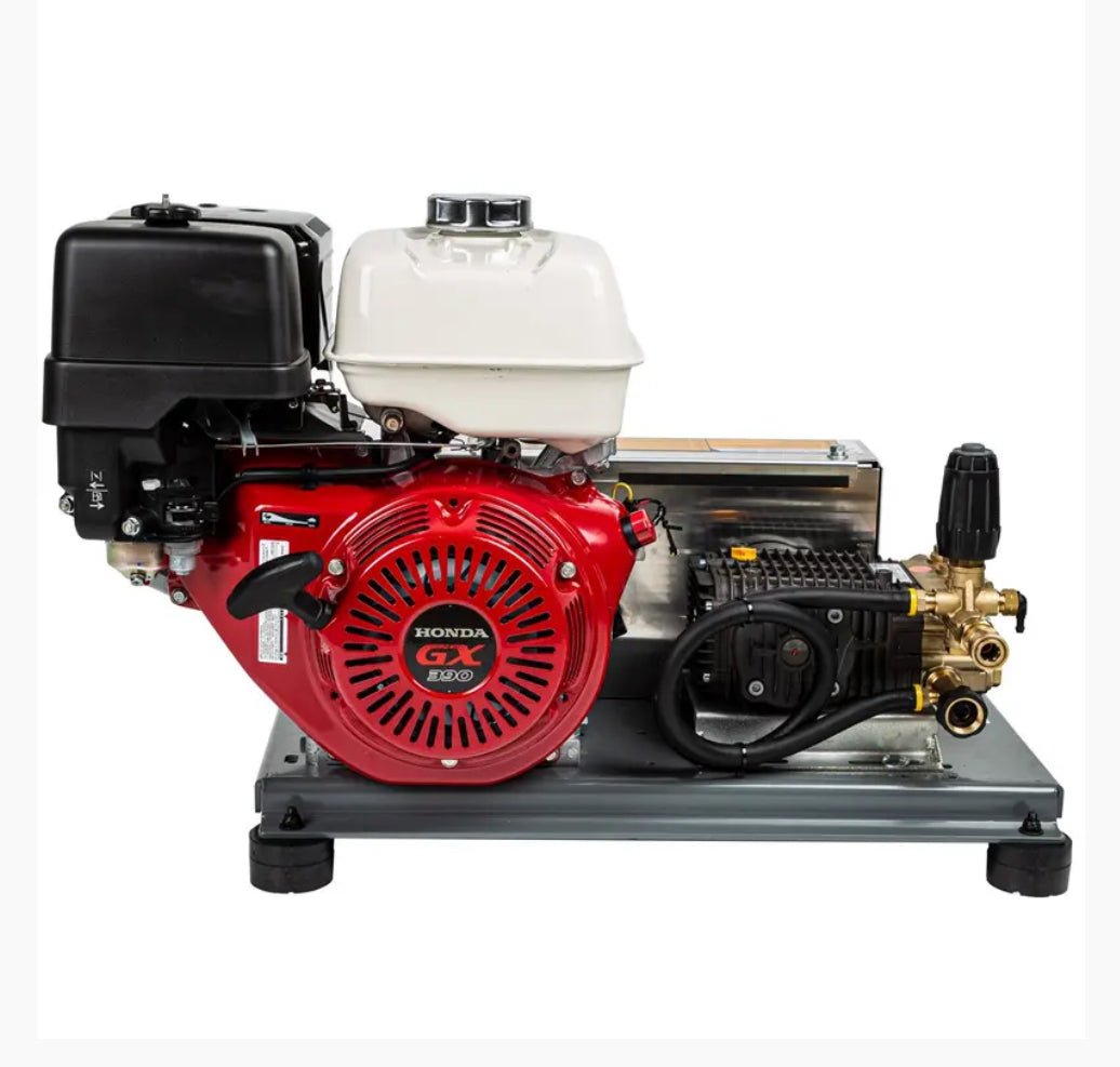 Honda GX390 Engine and Comet Triplex Pump 5 GPM 3000 PSI - Pressure Washing Skids