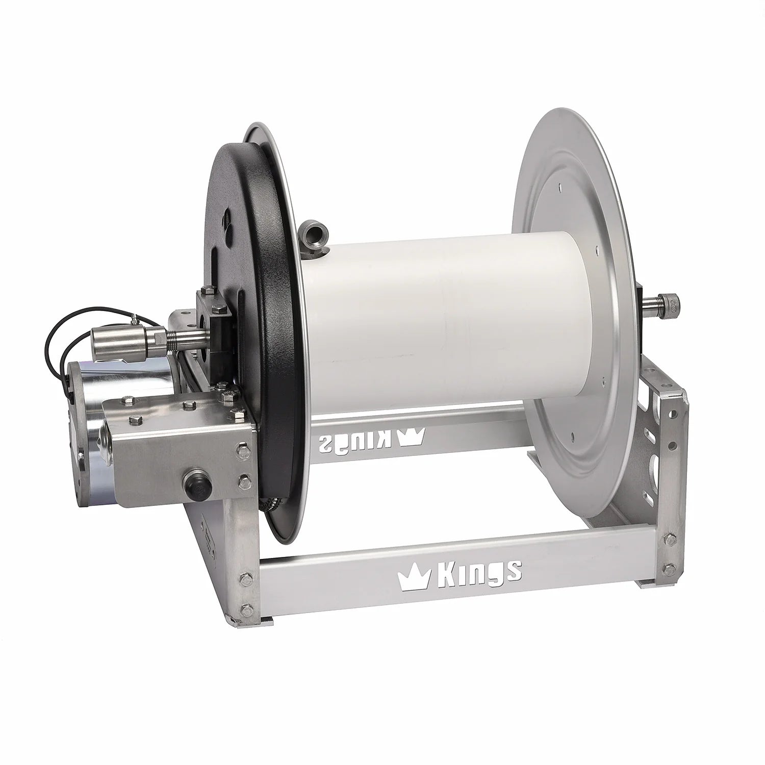 Kings 12" Aluminum Electric Hose Reel With Stainless Steel Manifold KR1A12E - Expert Power Wash
