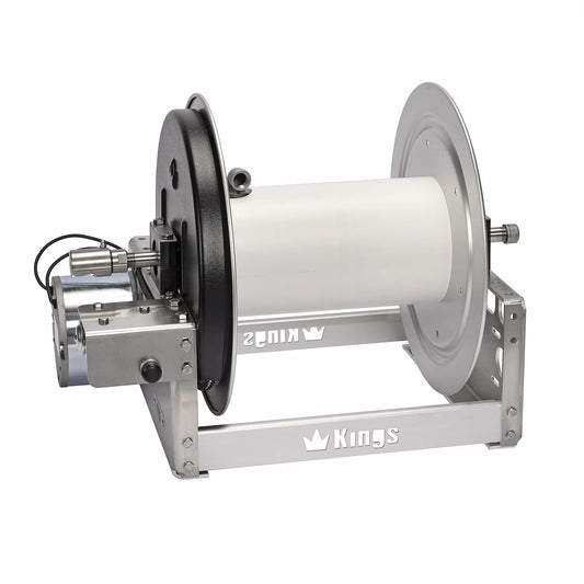 Kings 12" Aluminum Electric Hose Reel With Stainless Steel Manifold KR1A12E - Expert Power Wash