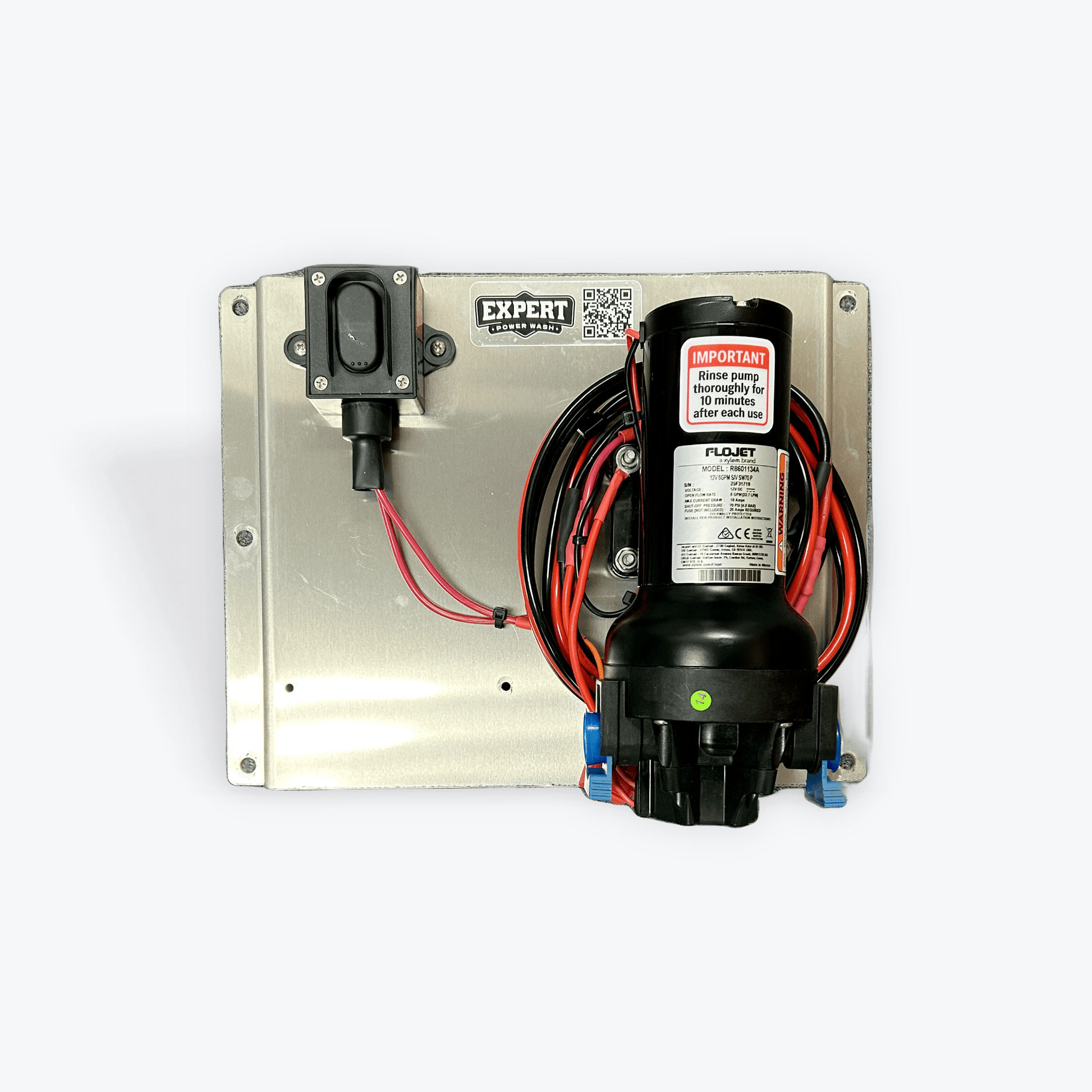 Plate Mounted FloJet 6GPM Soft Wash Pump - Expert Power Wash