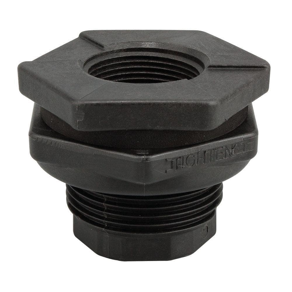 Polypropylene Bulkhead | 1/2" - 1.5' Sizes w/ EPDM Gasket - Pressure Washing Skids