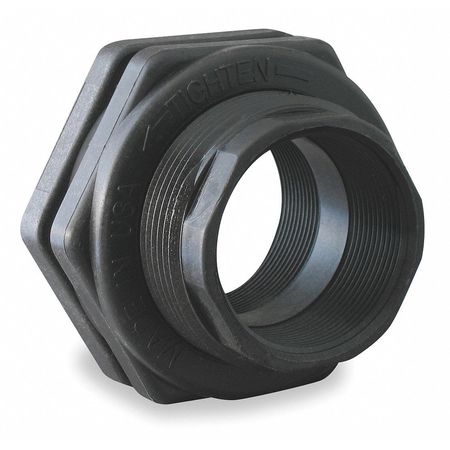 Polypropylene Bulkhead | 1/2" - 1.5' Sizes w/ EPDM Gasket - Pressure Washing Skids