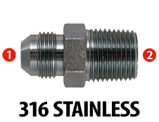 Stainless JIC Male x NPTF Male - Expert Power Wash